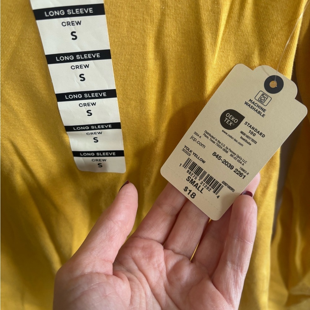 Saint John’s Bay Yellow Long-Sleeve Top - Picture 2 of 3